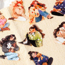 JIANWU Lazy Season Series Kawaii Girl Character Landscaping Sticker Creative DIY Journal Material Collage Stationery