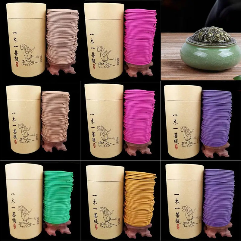 120pcs/Box Natural Spiral Incense Coils Indoor Aromatherapy for Living Room Tea House Yoga Room Multi Occasions