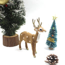 Simulation Christmas Deer Model Favor Xmas Home Decoration Craft Ornaments Display Table Reindeer Elk Animal Miniatures Kid Gift