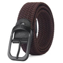 Men's Belt Casual Woven Elastic Belt Outdoor Sports Women's Belt No Need for Punching Climbing Work Belt For Men Women Fashion