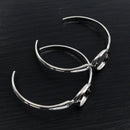 New High Quality 2pcs 16mm Silver Plated Children bracelet Cameo Bangle Base Bracelet Blank Setting Cabochon Cameo N6-28