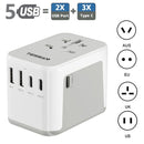 TESSAN Universal Travel Adapter with 3 USB, 1 USB C, International Socket adapter for Germany, USA, England, Australia