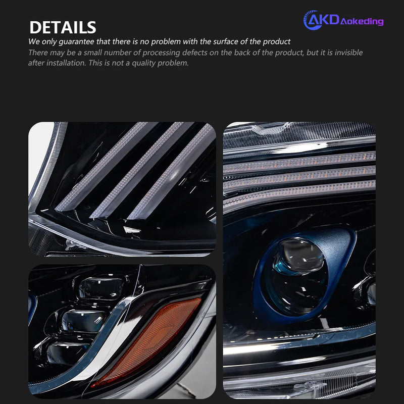 AKD Car Lights for Benz Sprinter Headlight Projector Lens Maybach Style Head Lamp DRL Automotive Accessories