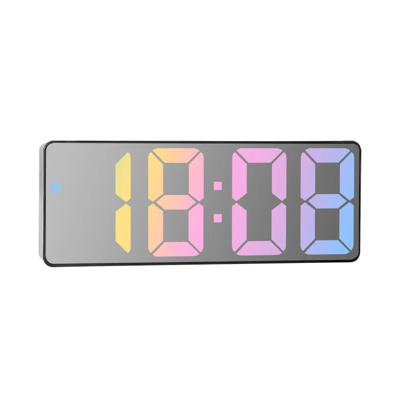 Voice Control Color Digital Alarm Clock TEMP Date Display Night Mode Snooze Table Clock Anti-disturb Function 12/24H LED Clock