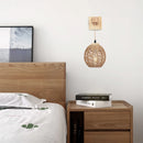 Led Rattan Wall Lamp Bedroom Living Room Corridor Wall Light E27 Bedside Lamp Retro Woven Lamps Indoor Lighting Fixtures