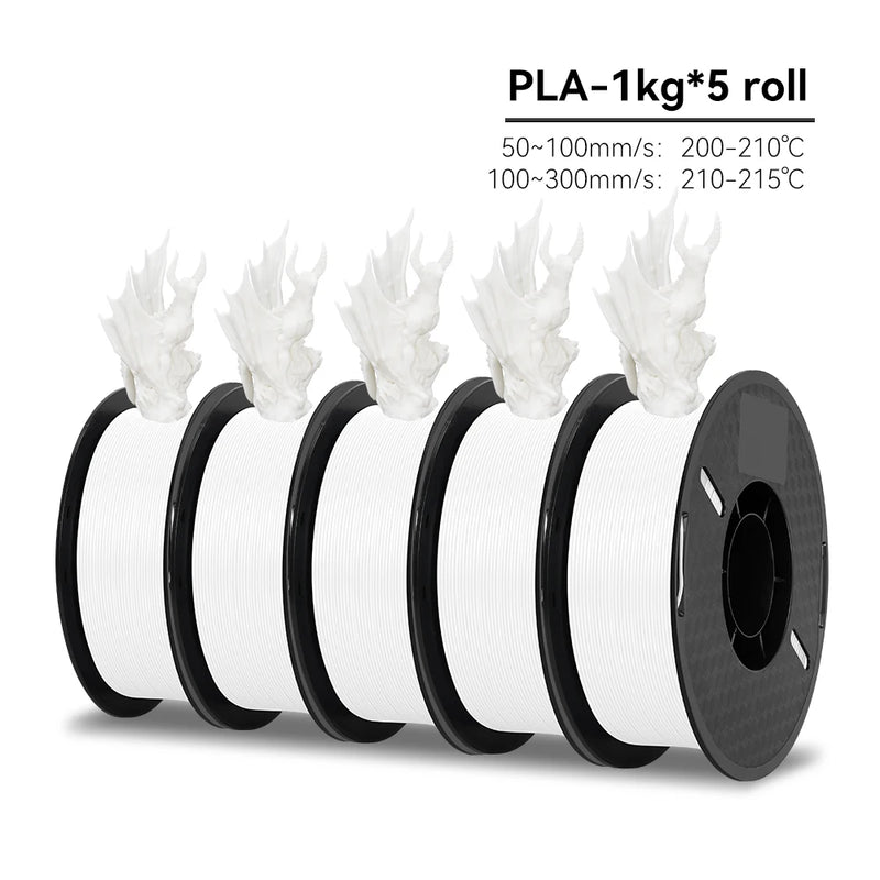KEEPANG PLA/HS-PLA/PETG/Silk PLA 3D Printer Filament 1.75mm Mix Color 5Rolls High Speed PLA Printinng Material for Bambu Lab