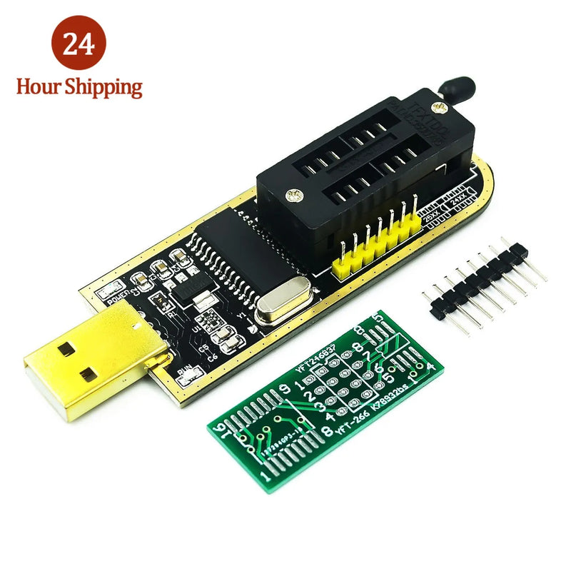 Original CH341A 24 25 Series EEPROM Flash BIOS USB Programmer Module + SOIC8 SOP8 Test Clip For EEPROM 93CXX / 25CXX / 24CXX