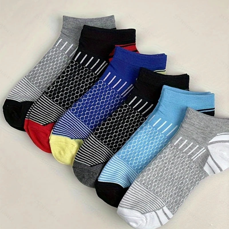 Men's Cushioned Low Cut Athletic Ankle Socks For Running Hiking Cycling Spring And Summer Autumn Sports Casual Sokken Men Gifts