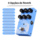 M-VAVE Mini Universe Electric Guitar Reverb Effect Pedal True Bypass Design Metal Shell Case 9 Reverb Tones Stringed Accessories
