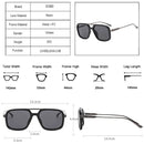SO&EI Retro Double Bridges Square Men Sunglasses Shades UV400 Fashion Gradient Women Sun Glasses