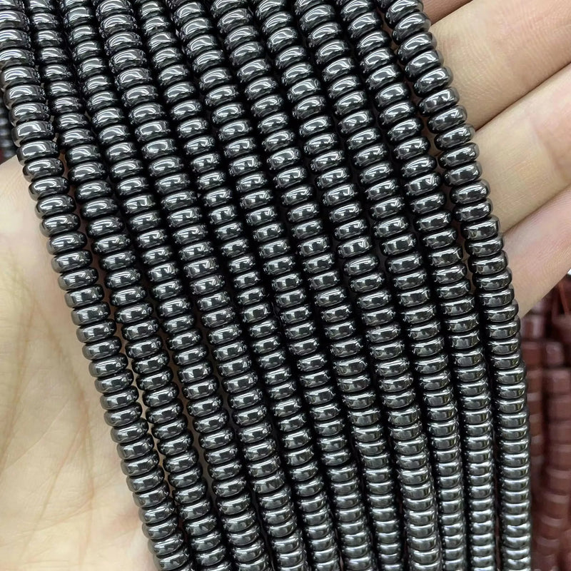 Natural Agates Tiger Eye Chalcedony Jades Stone Round Rondelle Spacer Beads For Jewelry Making Diy Bracelet Accessories 2X4mm