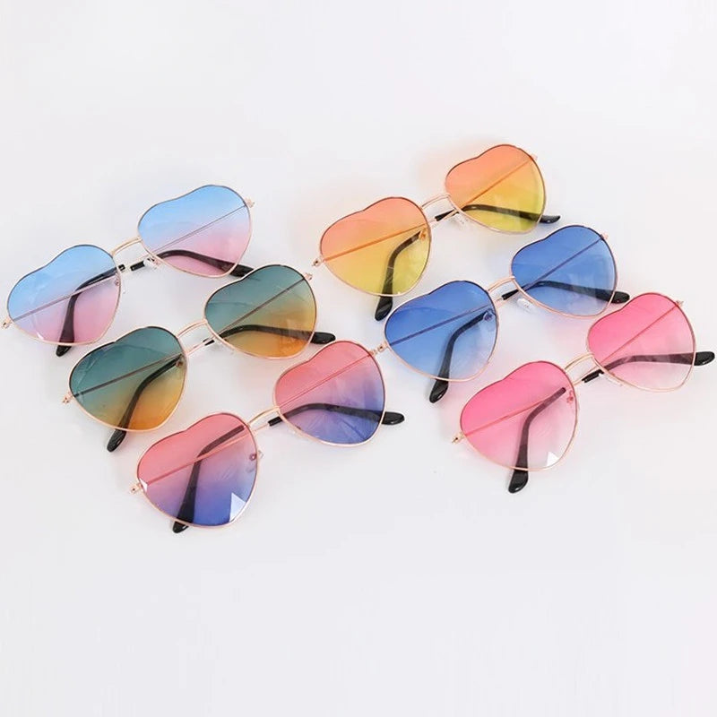 Vintage Metal Frame UV400 Protection Fancy Accessories Glasses Shades Heart Sun Glasses Heart-Shaped Sunglasses Gafas De Sol