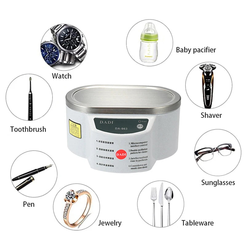 Digital Ultrasonic Cleaner Bath For Jewelry Parts Glasses Manicure Stones Cutters Dental Razor Ultrasound Cleaner Machine