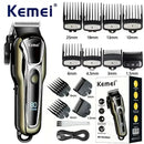Kemei PG1990A Rechargeable Hair Clipper or Limit Combs Professional Cordless Men Hair Trimmer Men's Hair Cutting Machine Barber