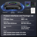 CarlinKit CarPlay Ai Box Android 13 SM6225 8 cores 8G+128G Smart Android TV Box Wireless CarPlay Android Auto Support 512GB TF