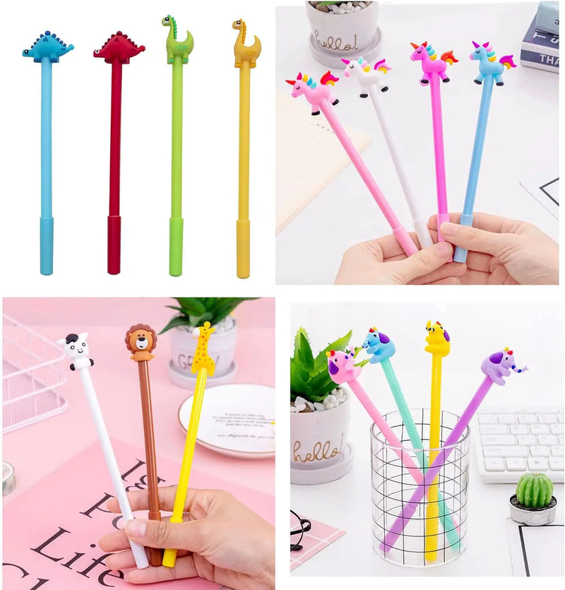 Wholesale Cute Cartoon Novelty Gel Ink Pen Animal Writing Tools 0.5mm Black Ink Kawaii Children's Office School Supplies