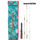 1.5M FUJI Trout Fishing Rod Glass Fibre Squishy CASTING Fishing Rod Top Outdoor Gear with Solid Wood Handles