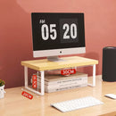 30/40/50cm Monitor Raised Shelf Office Laptop Bracket Desktop Computer  Stand Desktop Rack Home Storage Holders Organizer