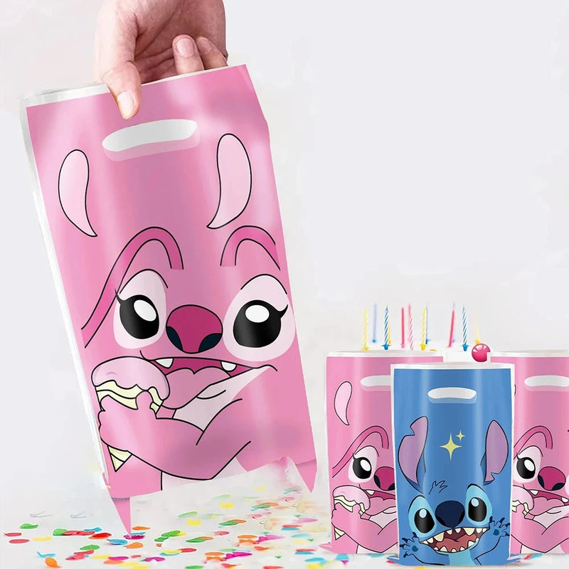 Newcomer Discount Disney Lilo&Stitch Party Gift Bag Children Candy GiftBag Party Supplies Kid Birthday Blue Stitch Home Supplies