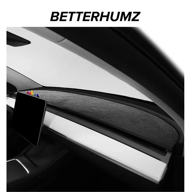 Betterhumz For Tesla Model 3 Y 2019-2023 Dashboard Instrument Cover Panel Sunshade Protector Non-slip Mat Interior Accessories