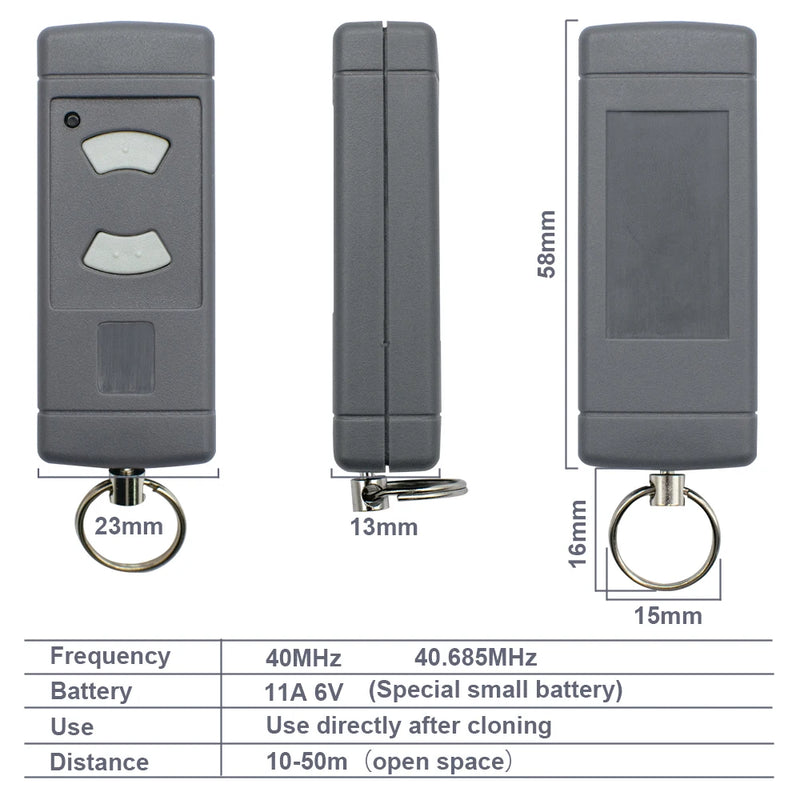 HORMANN 40 685 mhz HS4 HSM4 HSE2 HSE4 Garage Remote Control for Hörmann 40mhz Low Frequency Gate Door Opener Keychain