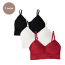 3 Pcs Women's Lingierie Cropped Women's Bras Sexy Bras Women's Tops Free Shipping Sutia Polyester 90%