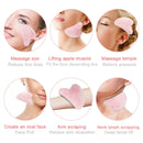 Guasha Stone Massage Face Lift Tools Natural Rose Quartz Gouache Scraper Jade Gua Sha Board  For Face Neck Back Body Acupuncture