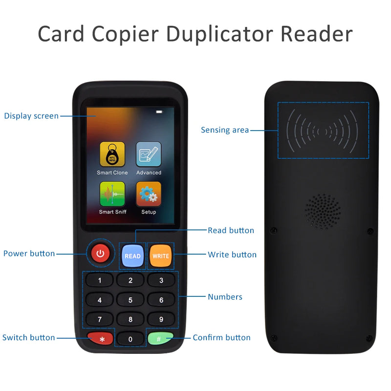 X7 RFID smart NFC chip card reader and copy writer IC ID clone copier key duplicator all frequency NFC key tag programmer decode