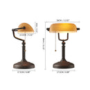 Green glass banker lamp table lamp with Chian switch E27/E26 Desk Lamp