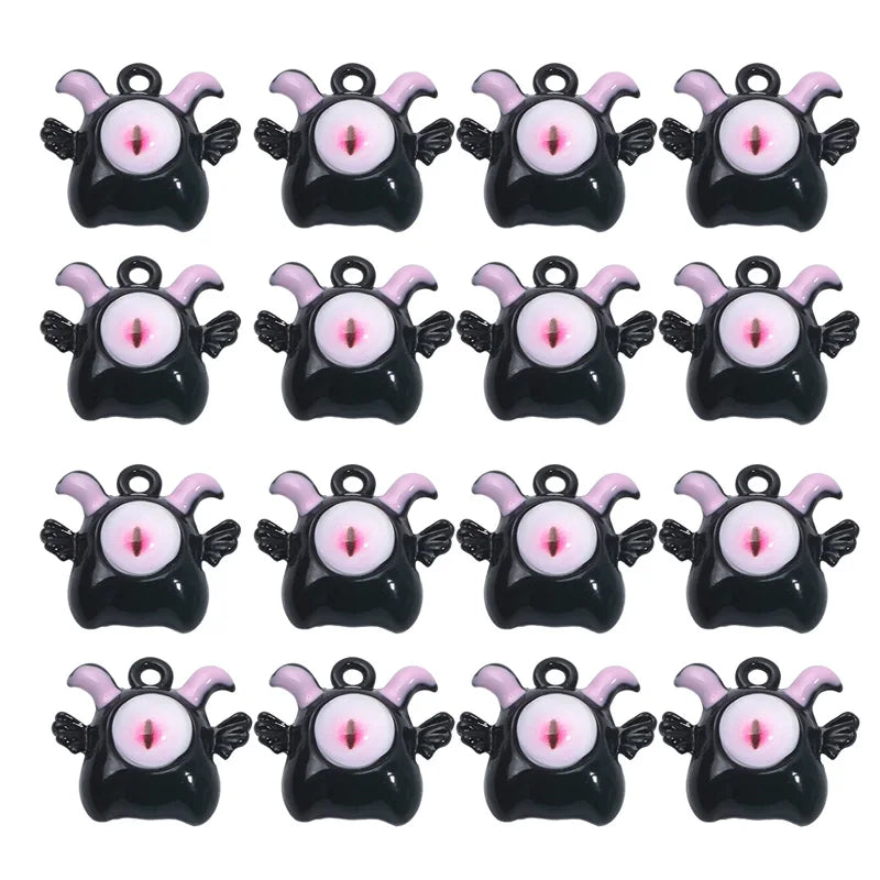 3pcs/Lot Cartoon Alloy Big Eyes Animals Charms for Jewelry Making Pendant Diy Earrings Necklace Keychain Craft Accessories 2024