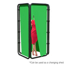SH Green Screen 2.4X4M Collapsible Chroma Key Backdrop Wrinkle-Resistant Fabric Ultra-Quick Setup background removal for Stream