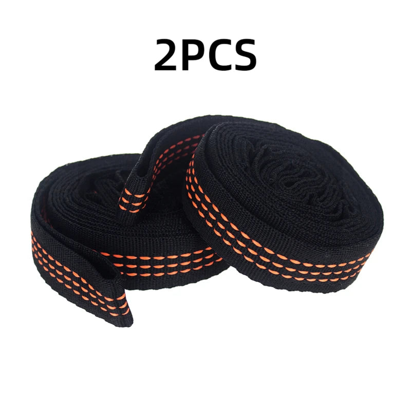 2Pcs High Bearing Capacity Hammock Straps 600lbs Breaking Strength Polyester Hammock Belt Rope With Ring Buckle