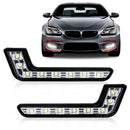 Pair Universal Daytime Running Light 8LED SMD 12V L-Shaped 7-Style DRL White Bright Waterproof Front Bumper Driving Fog Lamp Car