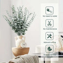 10PCS Artificial Eucalyptus Leaves Green Eucalyptus Branches Fake Plants for Wedding New Year Party Table Home Decoration