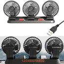 Powerful Car Fan Interface For Large Truck 24V/12V Small Bread Vans Car Cooling Fan 360° Adjustable Three-Head Car Fan Low Noise