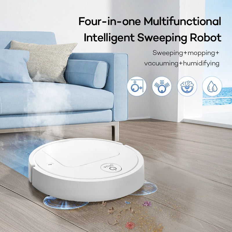 2024 New USB Rechargeable  5-in-1 Robot Vacuum Cleaner Automatic Cleaning Sweeping Machine Wet Mopping Vacuum Cleaners