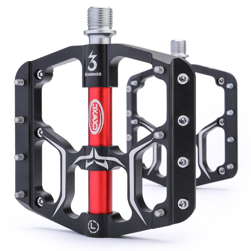 CXWXC Flat Bike Pedals MTB Road 3 Sealed Bearings Bicycle Pedals Mountain Bike Pedals Wide Platform  Accessories Part