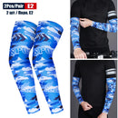1Pair Sports Cooling Cycling Arm Sleeves Anti-UV Protection Elastic Arm Cover for Driving Running Basketball Football Golf