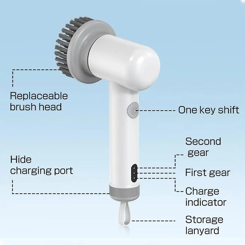 Wireless Electric Cleaning Brush Multi-functional Handheld Spin Scrubber Rechargeable Cleaning Brush for Kitchen Sink Bathroom