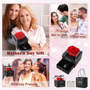 Preserved Flower Rose Gift Box Eternal Pink Rose Jewelry Storange Box Romantic Gift for Mother's Day Birthday or Valentine's Day