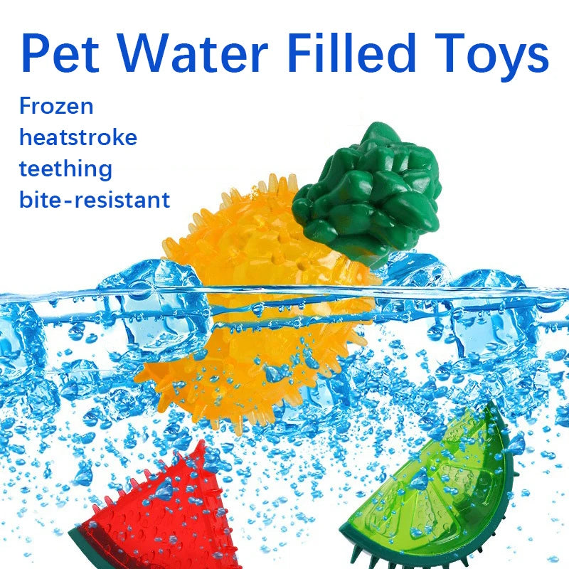 Pet Teething Cooling Bites Audible Multiple Styles Summer Dog TPR Resistant Toys Collection Relieve Heat Cool Down Pet Supplies