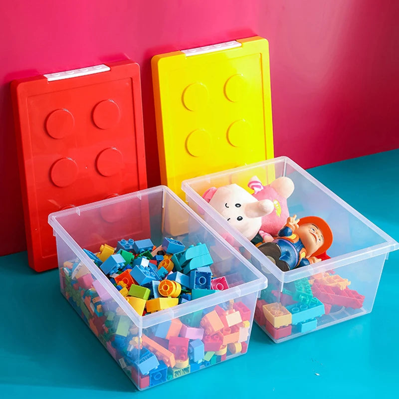 Kids Building Block Storage Box Toys Organizer Stackable Block Case Container Books Stationary Holder Sundries Snack Container