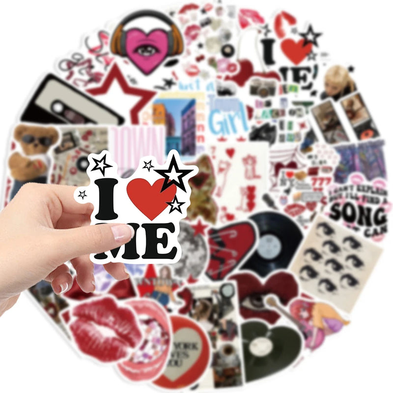 50PCS Downtown Y2K Girls Graffiti Stickers Decals DIY Decoration Notebook Skateboard Guitar Phone Bike Waterproof Kids Toy﻿