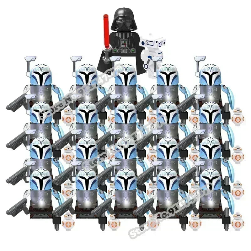 Hot Toys Star Wars 21pcs Republic Commando 501st Building Blocks TV6109 TV6106 Trooper Force 99 Hunter Crosshair Wrecker Brick