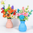 HUIQIBAO MOC Flower Model Building Blocks 3D Bouquet Plants Sunflower Rose Bricks Kits Children DIY Educational Toys Home Decor
