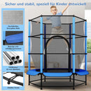 Trampoline for Children, Ø 140cm Mini Toddler Trampoline with Safety Net,Built-in Zipper, Round Trampoline Indoor and Outdoor