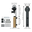 SucceBuy 8/10FT Sliding Barn Door Hardware Kit 330LBS Heavy Duty Barn Door Track Kit for Double Doors W/ Smooth & Silent Pulley