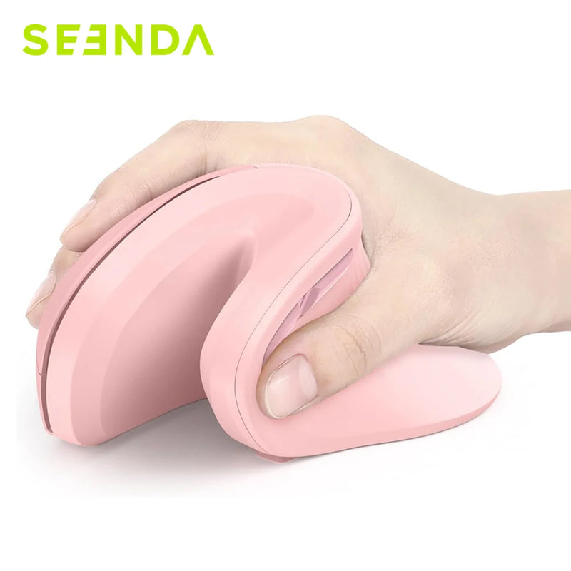 Seenda Bluetooth Wireless Mouse Dual Mode Vertical Ergonomic Mouse for PC Laptop Mac Windows Mouse Jiggler