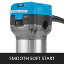 VEVOR 800W Soft Start Compact Router Kit Variable Speed 10000-30000Rpm with Fixed Base, Plunge Base, Tilt Base and Offse Base