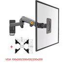 NB F150 3-12kg aluminum Gas spring Monitor tv wall bracket full motion 2 arm LCD 24"-35" LCD mount monitor holder led stand